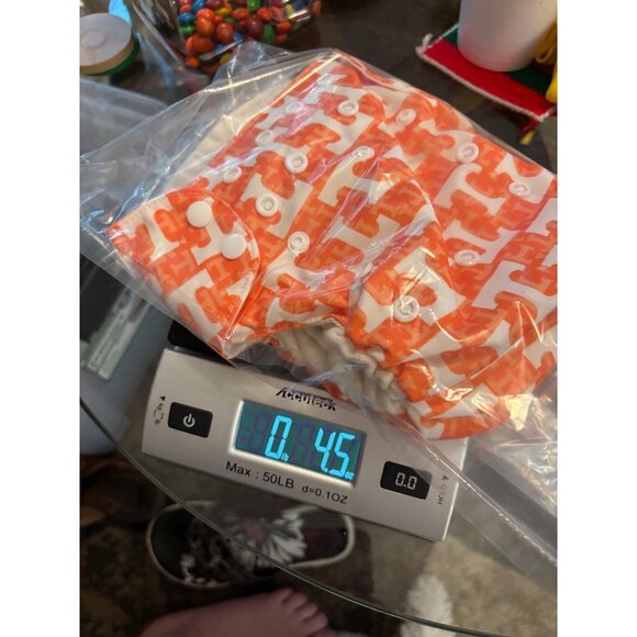 Simplex Organic Reusable Cloth Diaper Tennessee T Print Adjustable Snap Closure - Picture 5 of 5